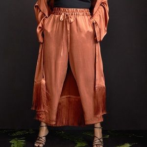 ELOQUII SATIN DRAWSTRING PANT